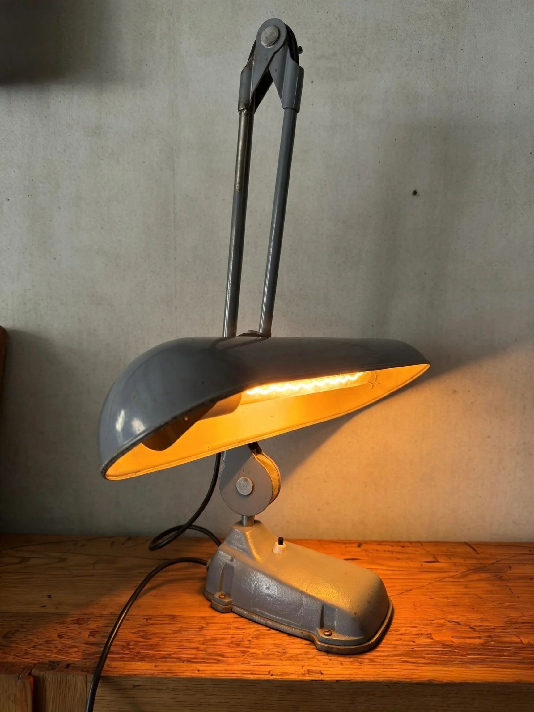 Large 1960s task lamp by Ernst Rademacher for Rademacher GmbH