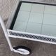 Vintage metal dessert trolley, openwork, 1950s.