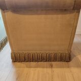 2 fauteuils en velours kaki