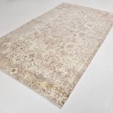 5x9 Vintage Brown Cream Classic Turkish Rug, 165x284Cm