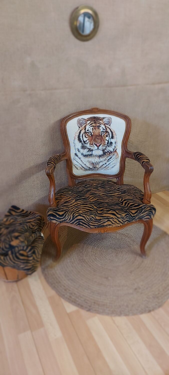 Armchair Louis XV tiger