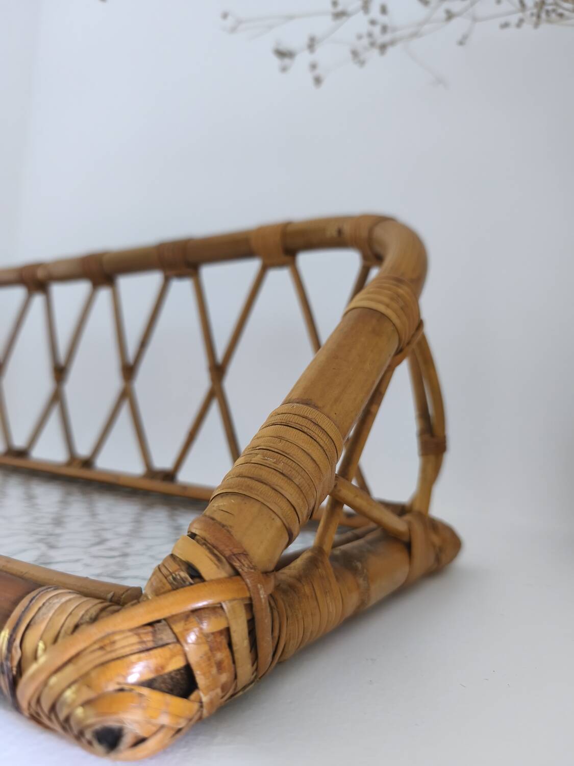 Vintage bamboo shelf