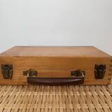 Old wooden briefcase