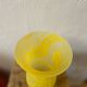 Yellow marbled glass paste vase – Art Nouveau style