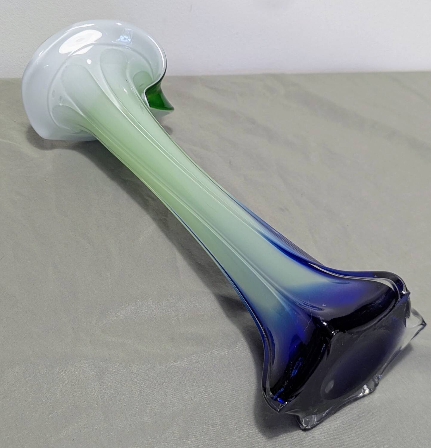 Soliflore Vase Murano Jack In The Pulpit. Arum Flower. In Blown Glass.