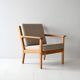 Danish vintage armchair Hans Wegner GE265 with fixed backrest
