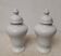 Pair of Covered Vases in Limoges Porcelain, France