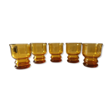 Set of 5 vintage glasses