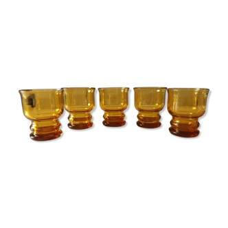 Lot de 5 verres vintage