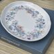 Plat oval à décor floral wedgwood