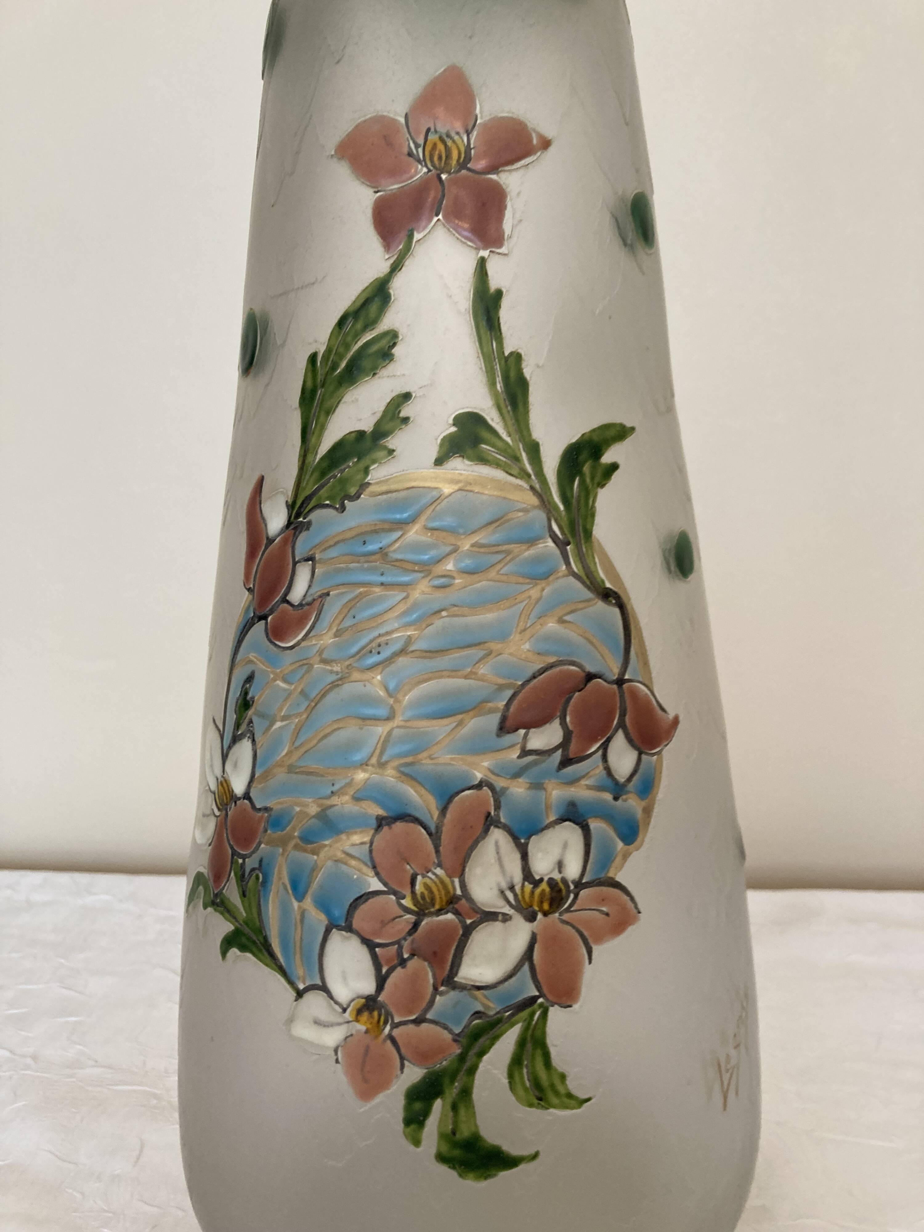 LEGRAS, Vase Art Nouveau fin XIXe