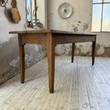 1950s oak farmhouse table with spindle legs