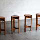 Ensemble de 4 tabourets de bar, design français, années 1970