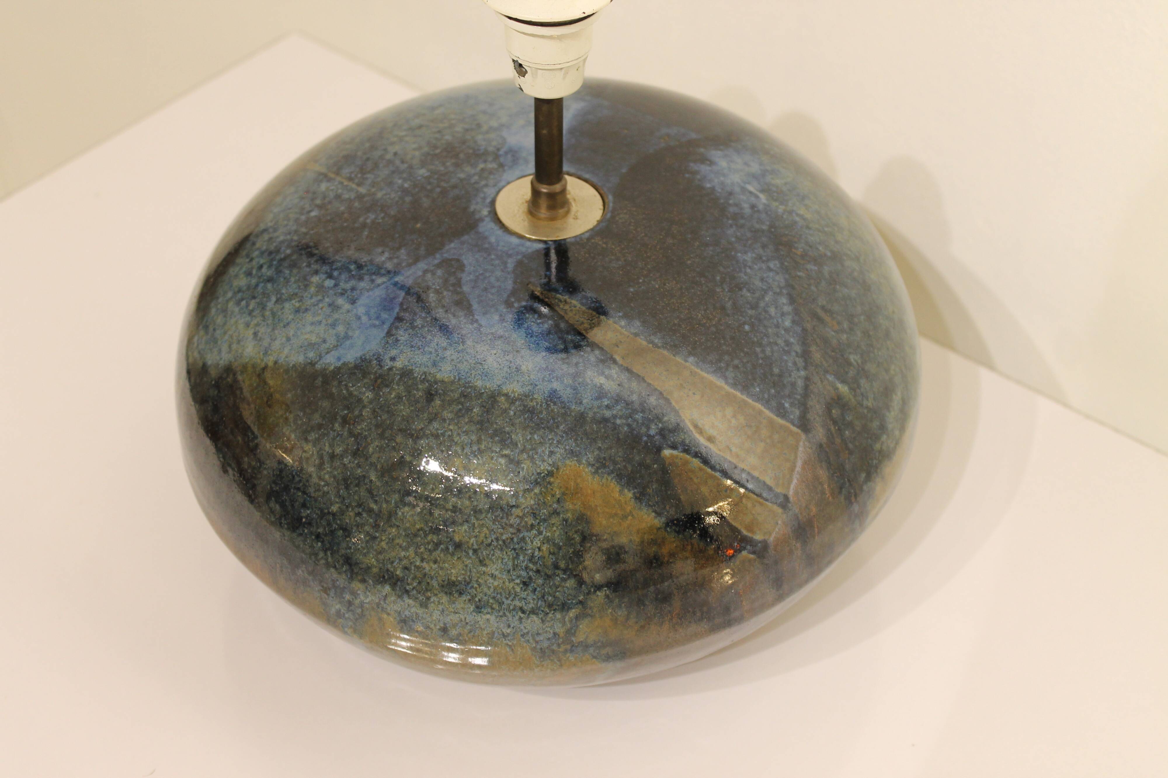 Vintage glazed ceramic lamp