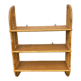 Vintage rattan wall shelf