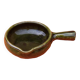 Fire pan / Fondue pot Enamelled terracotta