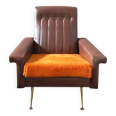 Vintage armchair in faux leather