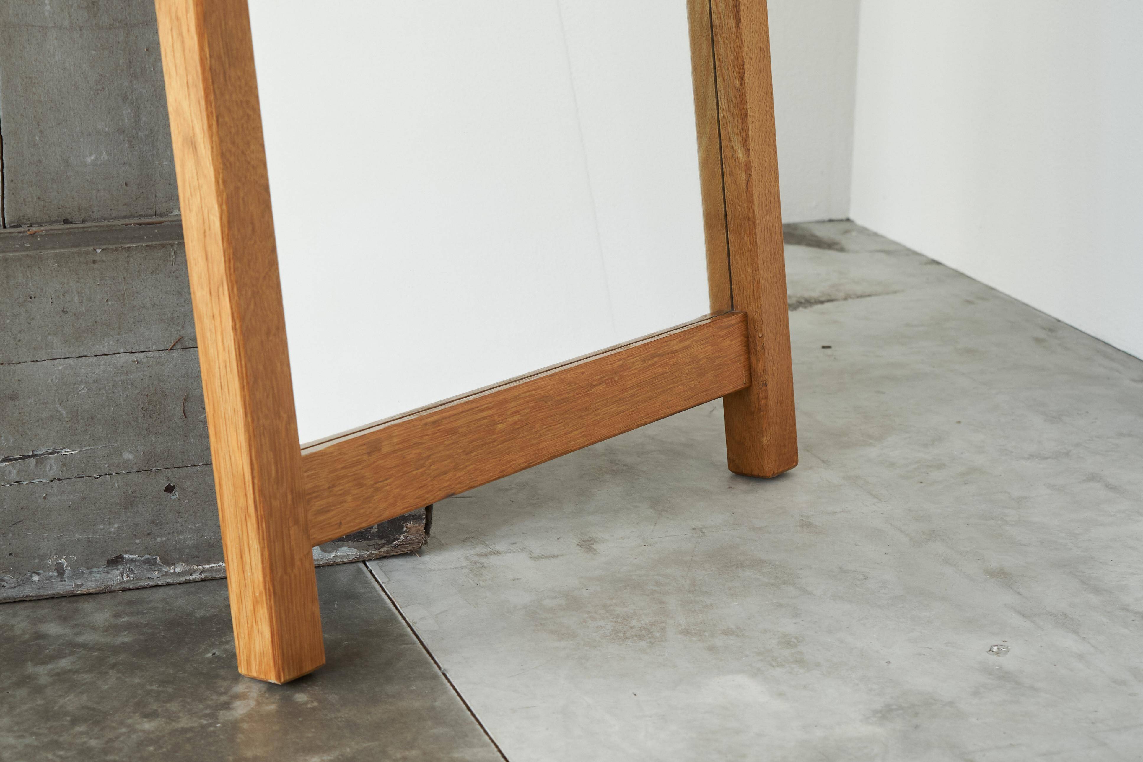 Oisterwijk furniture factory wall mirror in solid oak 1970