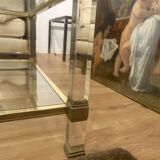 Table basse Pierre Vandel en lucite et métal doré
