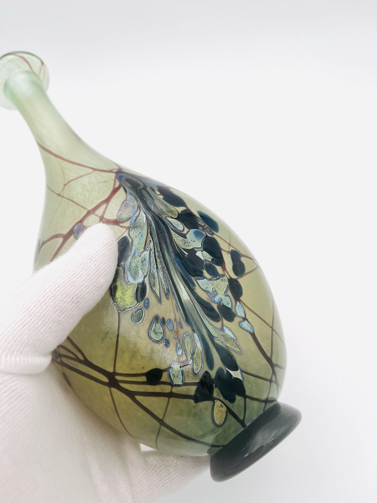 Vase Robert Pierini Studio Glass 1984 29cm 1.1kg Signed