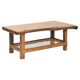 Oak coffee table with lower rope shelf, 1970s