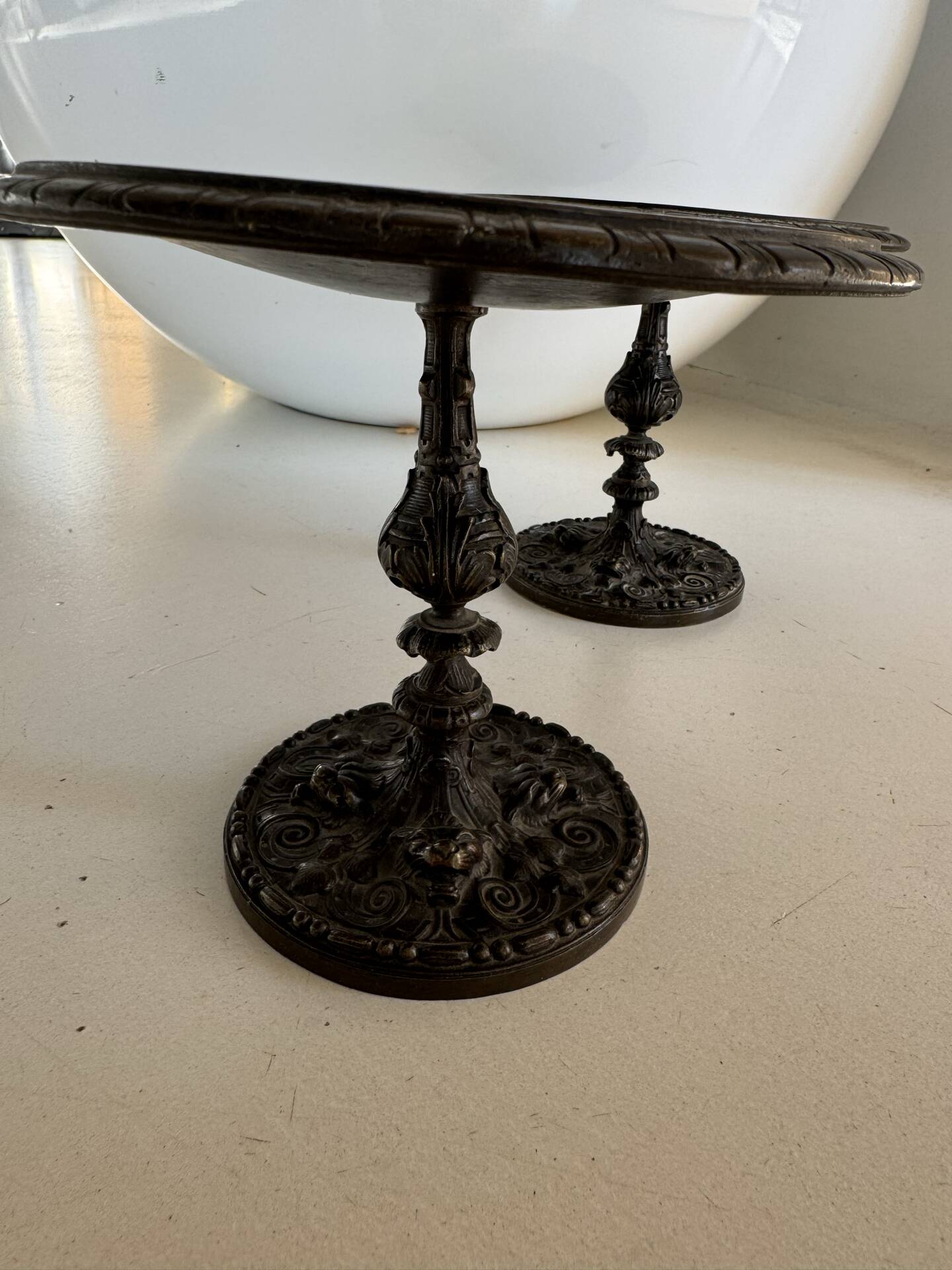 Bronze footed bowls in Renaissance style