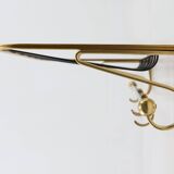 Mid-century coat rack in gold and black aluminium, Belgium 1960s