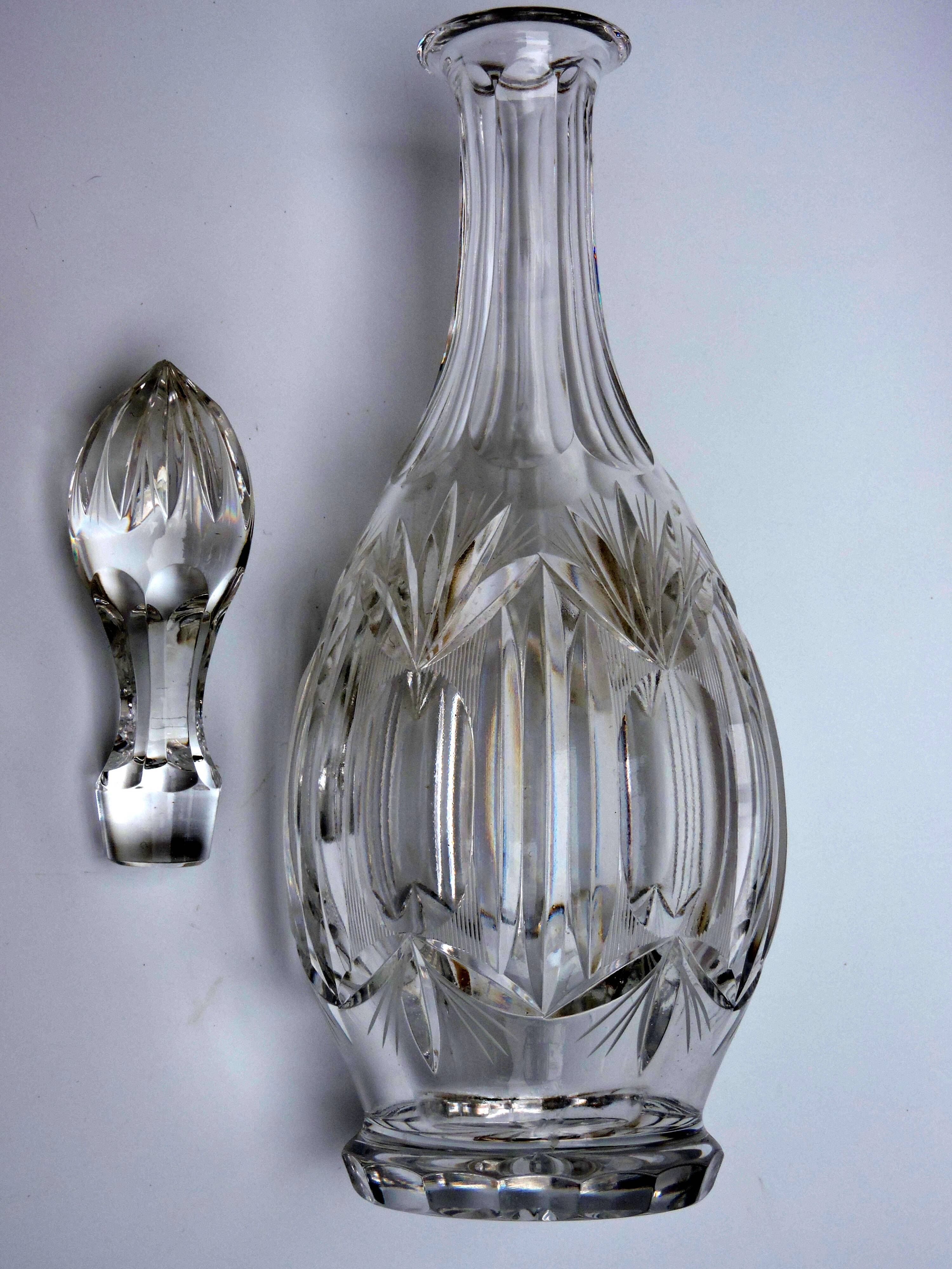 Decanter bohemian crystal wine diamond size capacity 1.1 liter