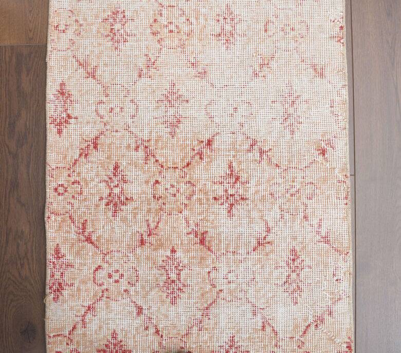 Handmade vintage Oushak rug