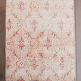 Handmade vintage Oushak rug