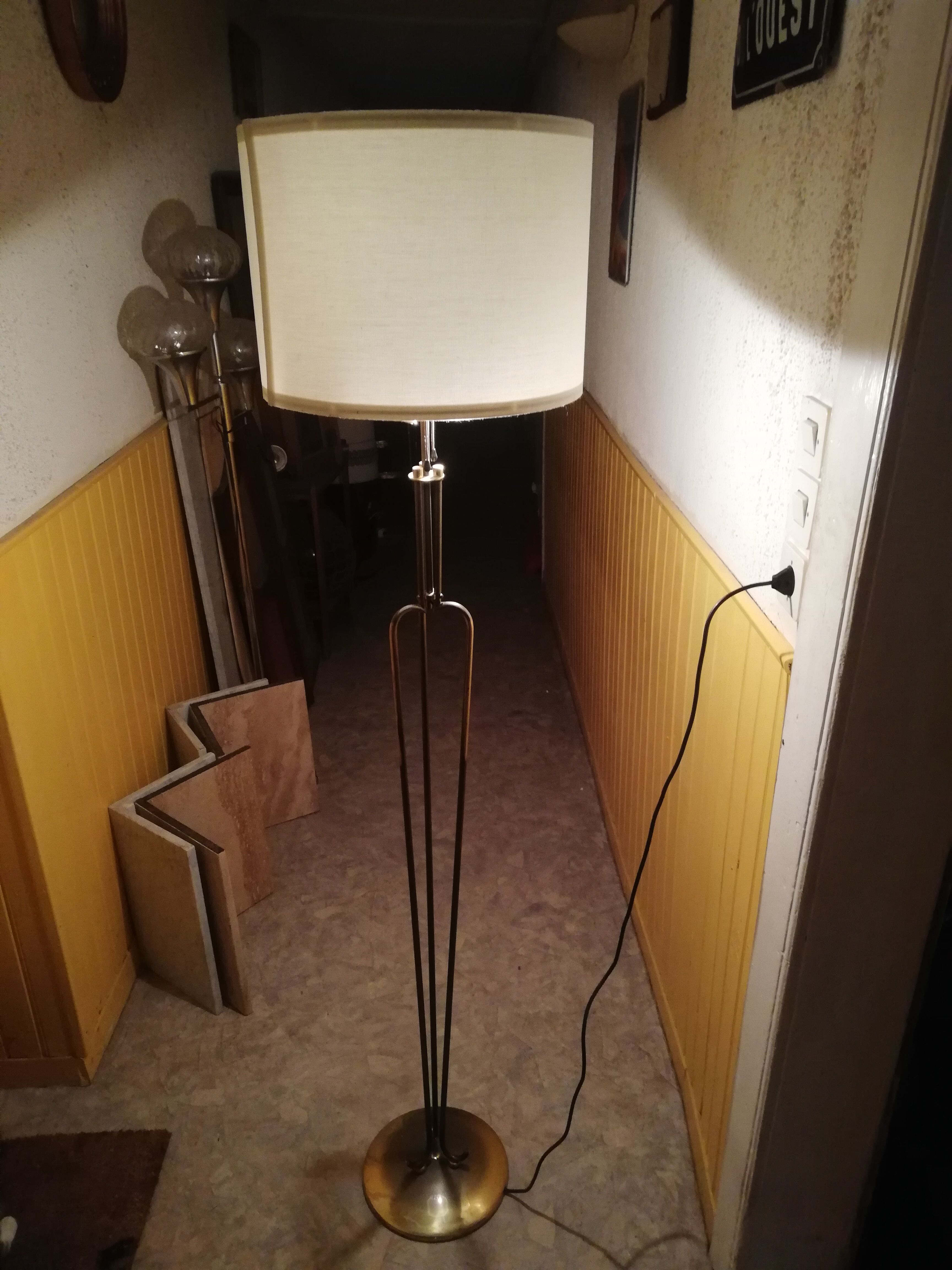 Vintage brass floor lamp