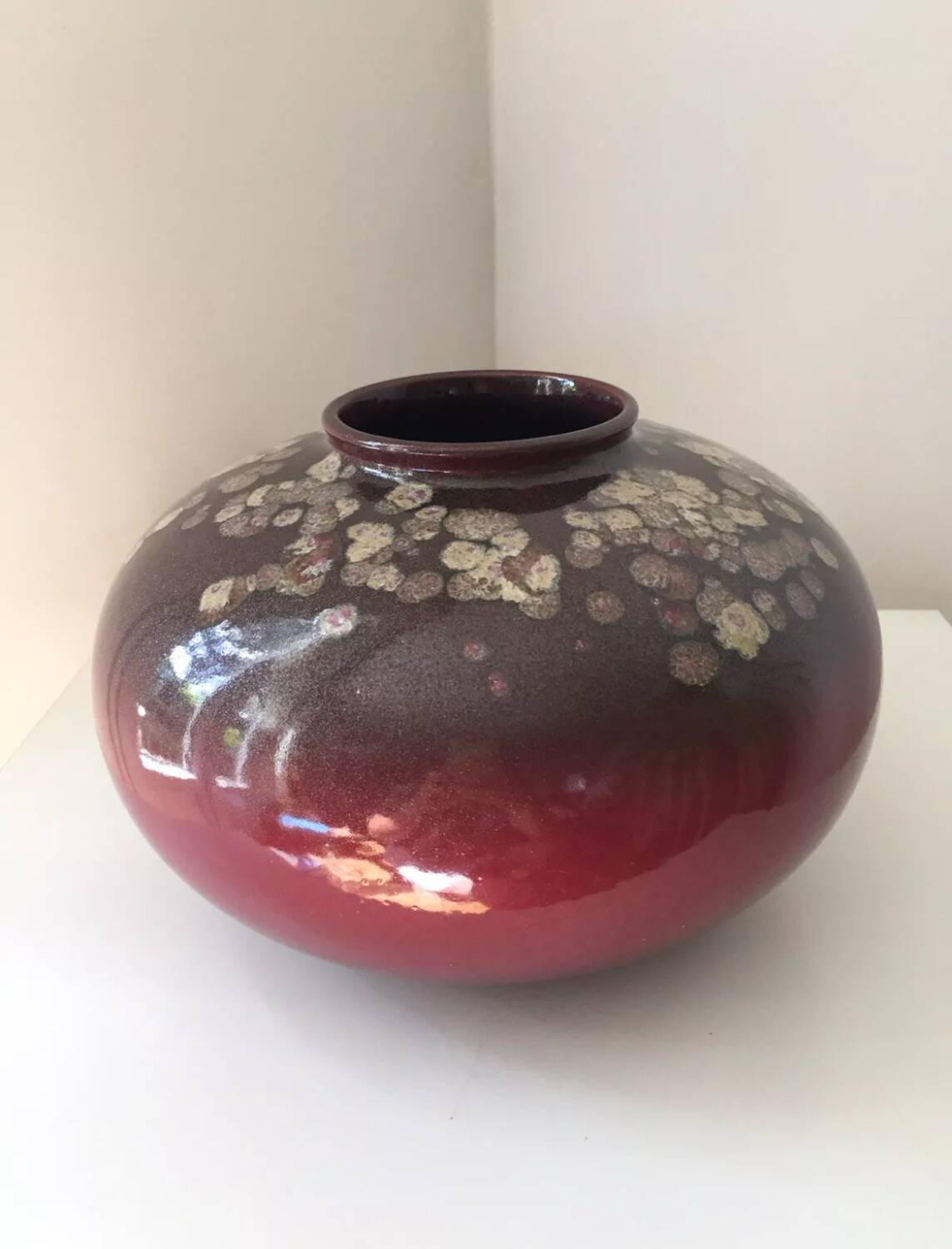 Oval ball vase West Germany vintage 1970