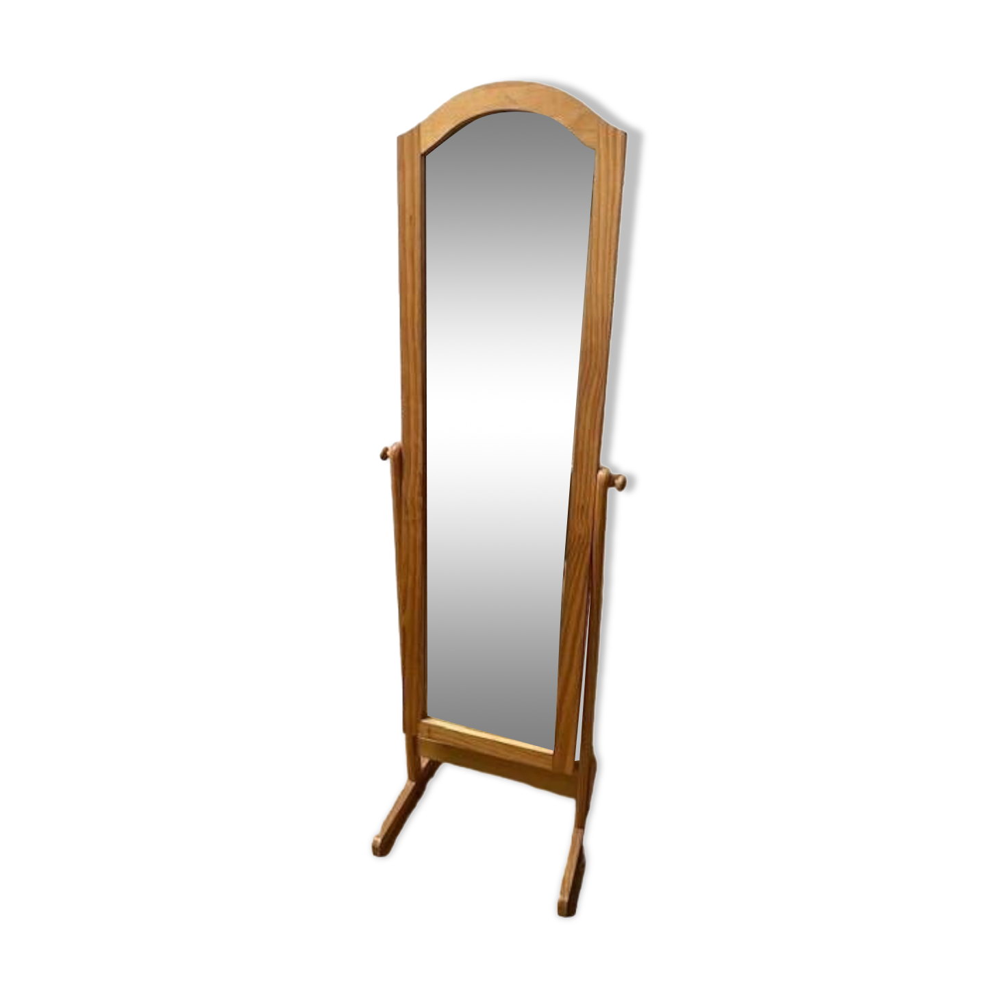Large wooden standing mirror