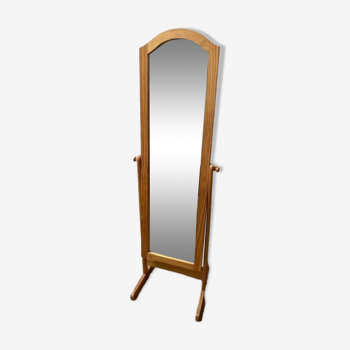 Large wooden standing mirror