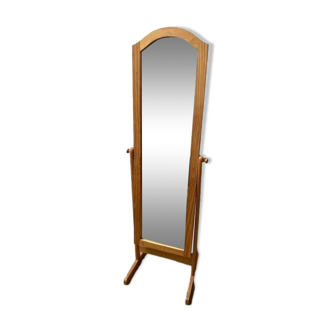 Grand miroir sur pied en bois