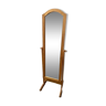 Grand miroir sur pied en bois