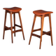 Bar Stools in Rosewood with Cognac Leather by Erik Buch for Dyrlund, 1960s, Set of 2