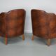 Vintage Dutch Cognac-Coloured Leather Club Chair, Lot of 2