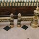 PAIR OF GILT BRONZE ANDIRONS SECOND HALF OF THE 19TH CENTURY