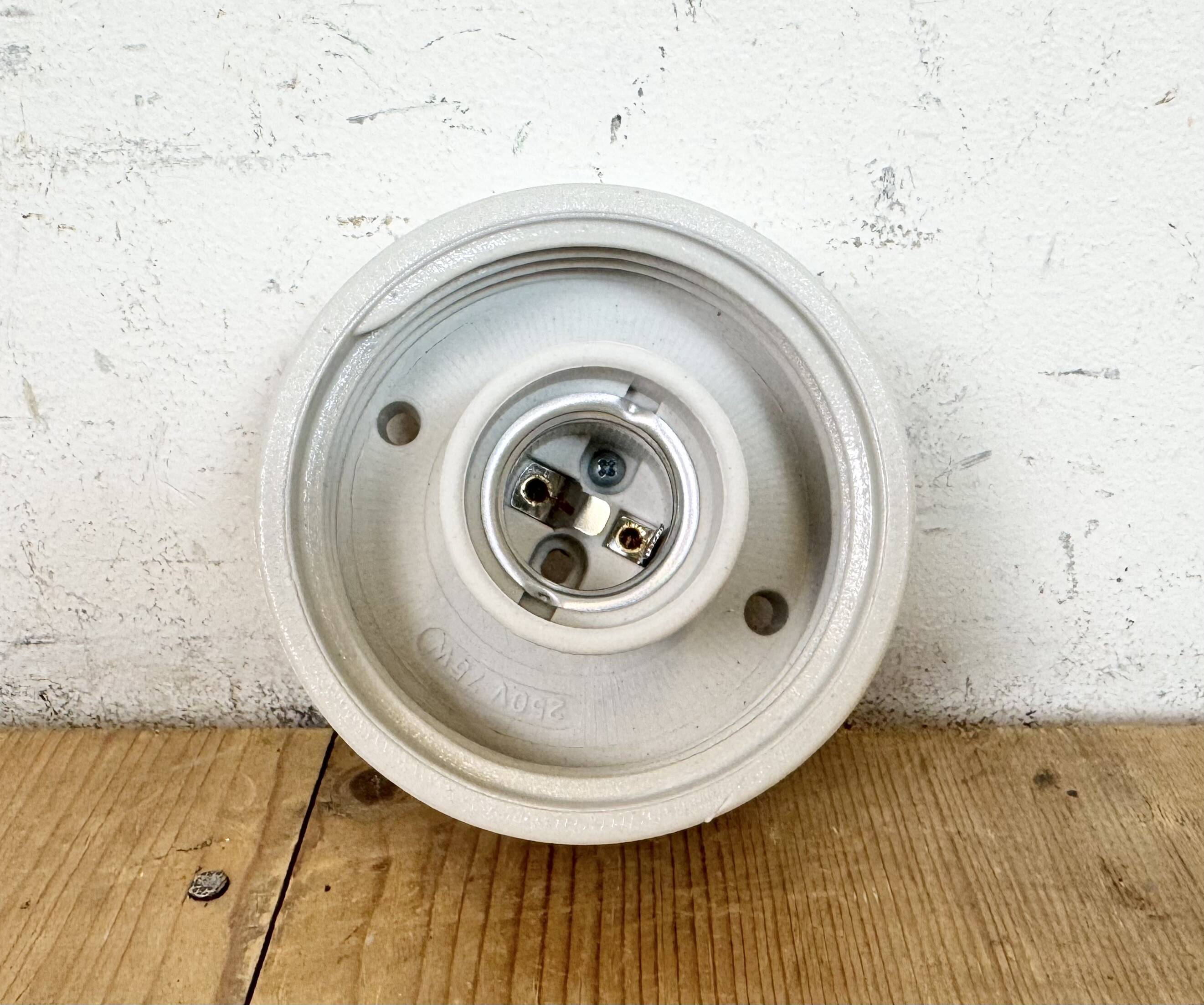 Vintage White Porcelain Ceiling Light, 1970s