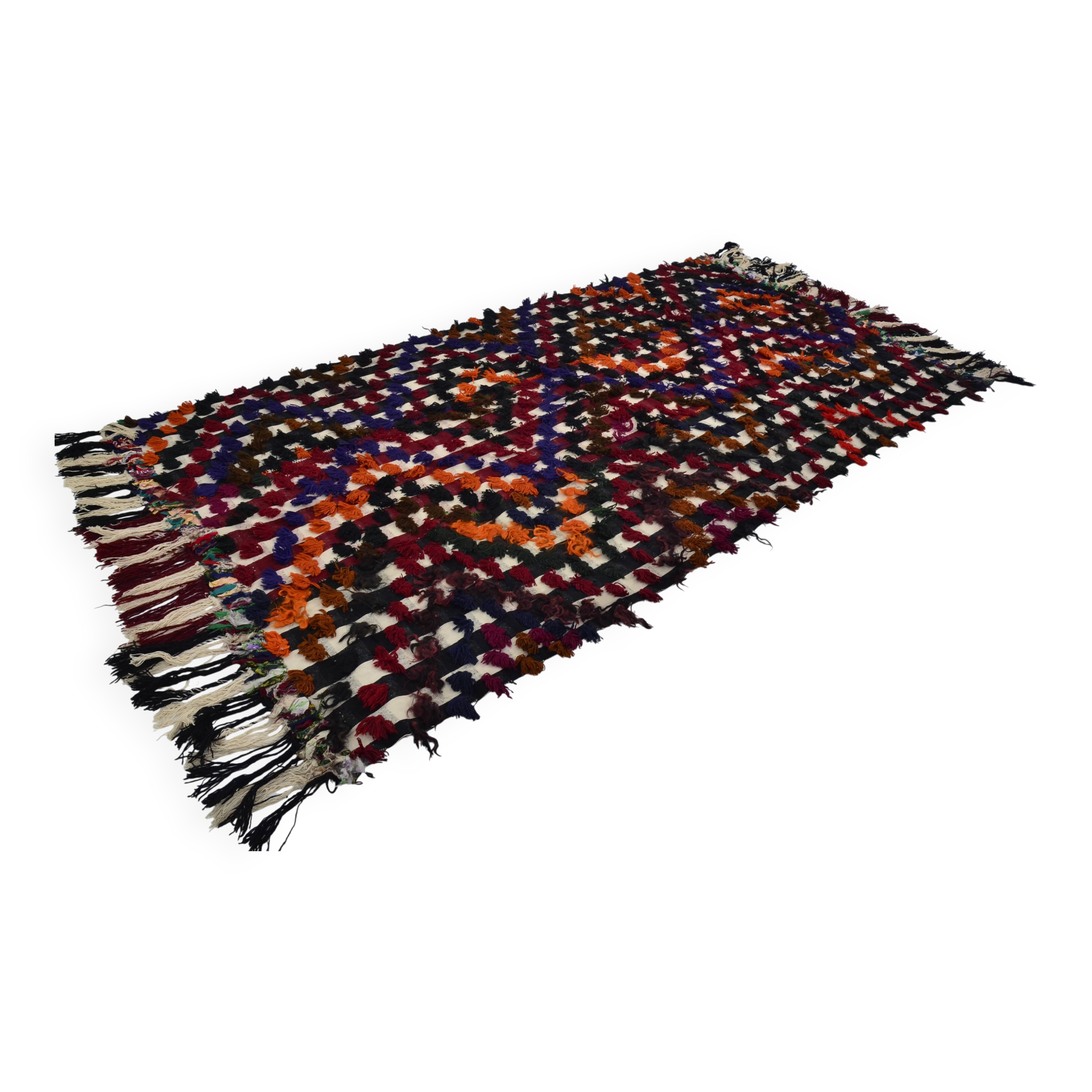 Ousha Tribal Vintage Pompom Rug sku 3081