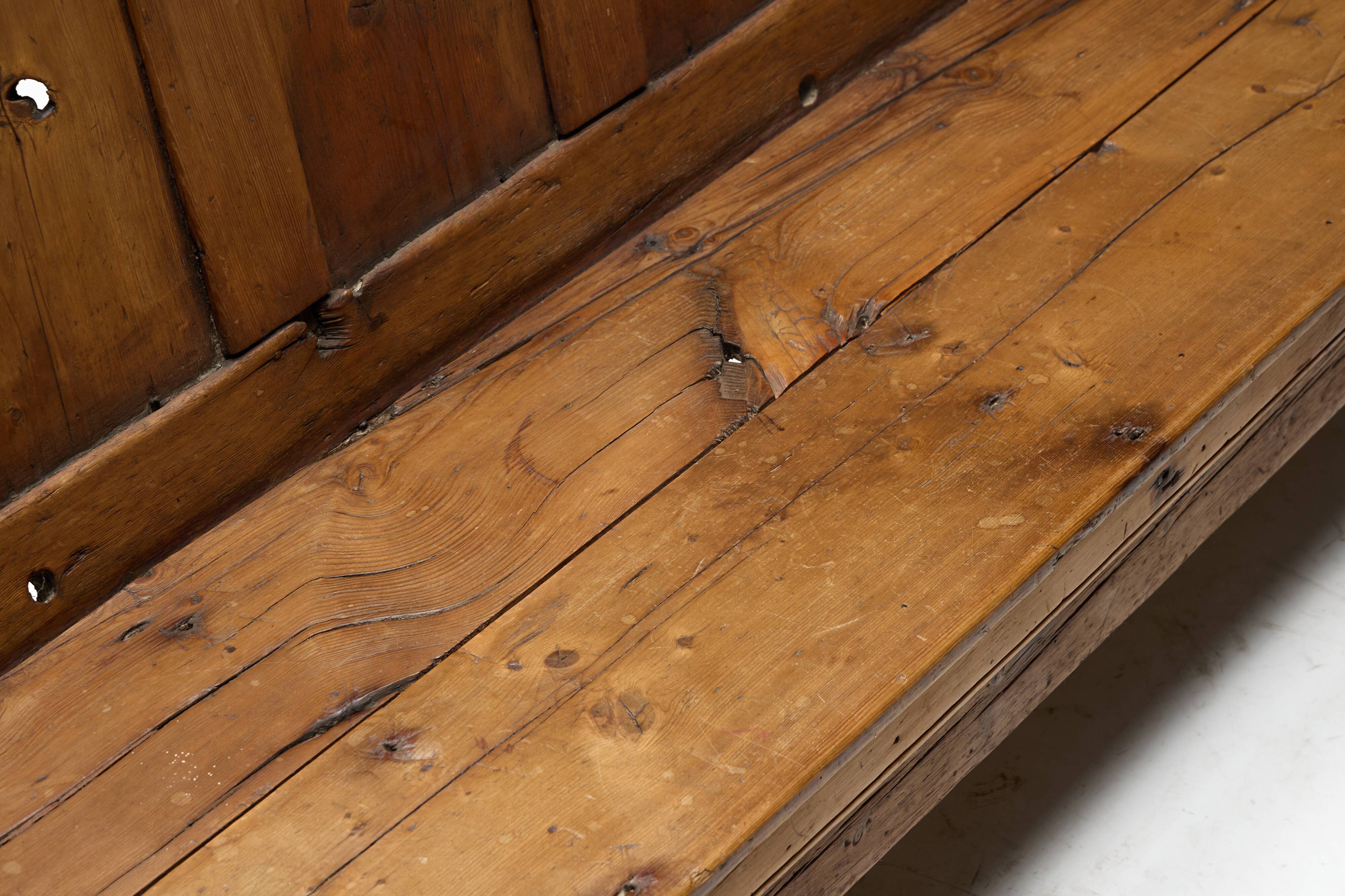 Rustic Travail Populaire Bench, France, 19th Century