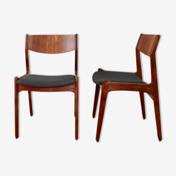 Pair of Scandinavian chairs teak years 60 Soro stole Fabrik