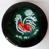 Decorative dish in enamelled ceramics - 1950s