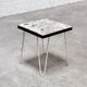 Table d'appoint mid-century avec incrustations de pierres mosaïques, 1960