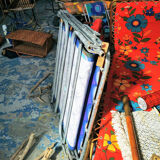 Camp bed or vintage sunbathing