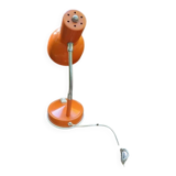 Vintage orange metal bedside lamp from the 60s / 70s