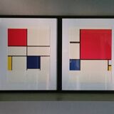 Pair of Piet MONDRIAN lithographs, models of 250 copies