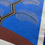 Painting Camille Cabanes - Blue Plant Snake