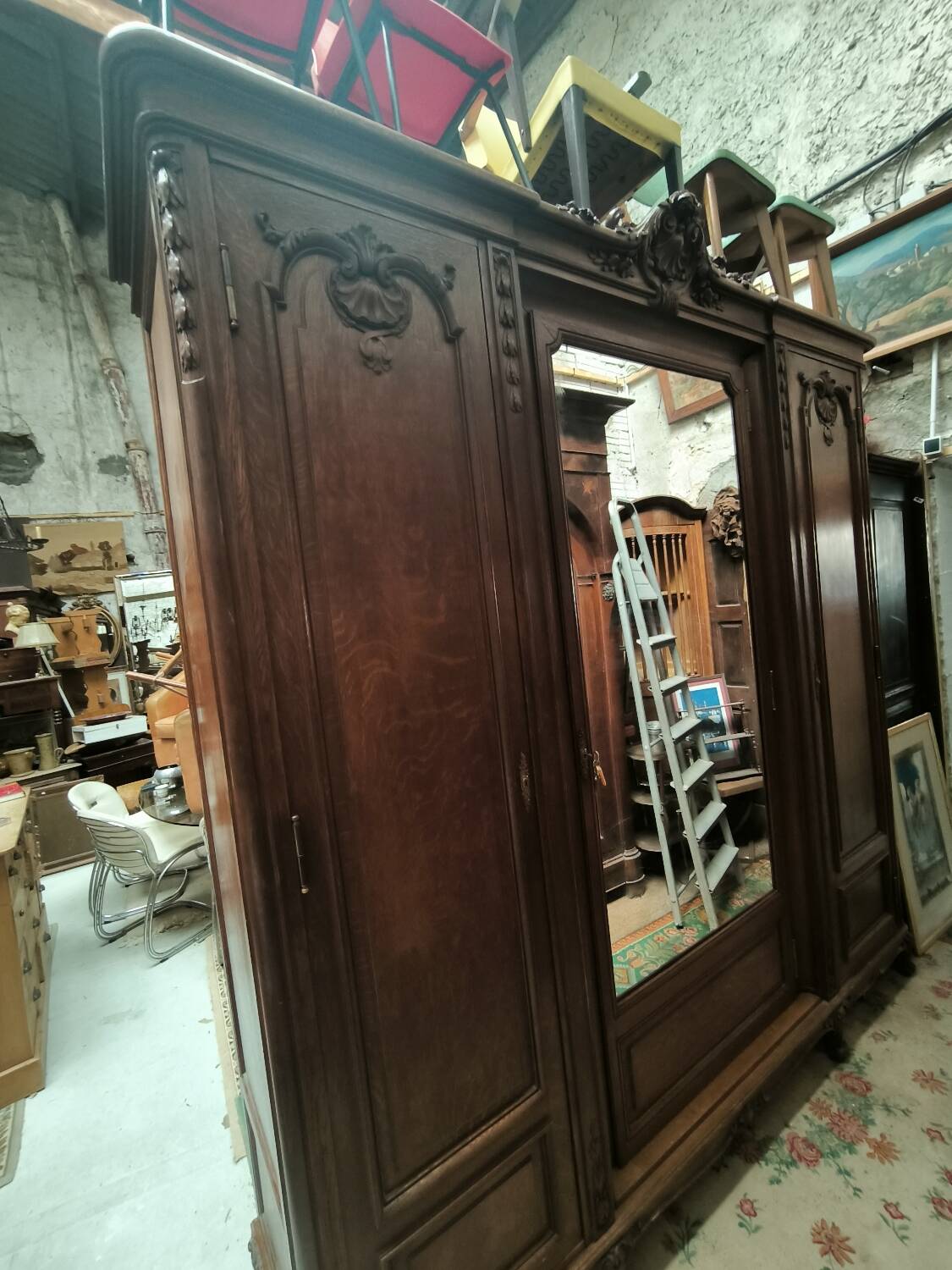 Armoire 3 portes style Régence 1910-1920